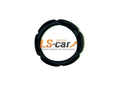 Оплетка на рулевое колесо Волна, спонж, черная, размер М/ GD-770