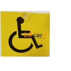 Табличка на присоске "Инвалид" 15х15см