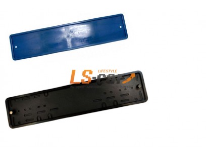 Рамка для ГОС. номерного знака ART.225.22.03с силиконовая синяя с металлическим основанием (копмлект: 1 силиконовая рамка+1 металлическое основание)