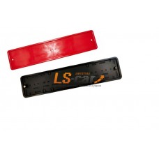 Рамка для ГОС. номерного знака ART.225.22.04к силиконовая красная с металлическим основанием (копмлект: 1 силиконовая рамка+1 металлическое основание)