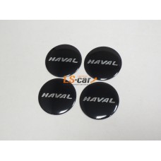Наклейка  OR-5 "HAVAL" на автомоб, колпаки, диски (диаметр 60мм.) пластик/ комп. 4шт.