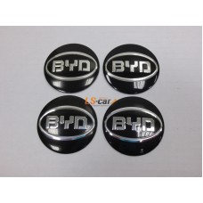 Наклейка  OR-4 "BYD" на автомоб, колпаки, диски (диаметр 55мм.) пластик/ комп. 4шт.