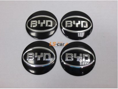 Наклейка  OR-4 "BYD" на автомоб, колпаки, диски (диаметр 55мм.) пластик/ комп. 4шт.