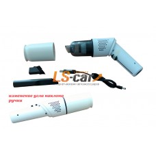 Пылесос автомобильный портативный вакуумный-зарядка  от USB,  5-9V,шнур 90см, быстросъемный моющийся НЕРА-фильтр, всасывание пыли, 2  насадки (щетка+щелевая)