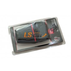 Чехол на ручку автомат КПП BO-303 черный+красный  на липучках (экокожа)