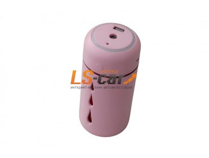 Увлажнитель воздуха с подсветкой розовый (ультразвуковой, холодный пар, 0,36л, 0,05л\ч, макс. S помещения 15 кв.м)
