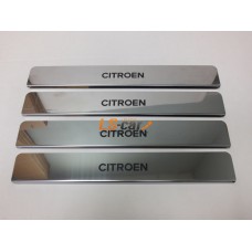 Накладки на пороги Citroen ( C1 2013-... )  из нержавеющей стали (комп 4шт.)