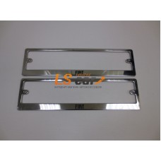 Рамка для ГОС. номерного знака, хром нержавеющая сталь (ком-т 2 шт) Fiat шелкография краска