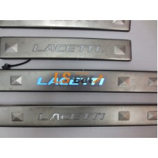 Накладки на пороги светящиеся Chevrolet Lacetti