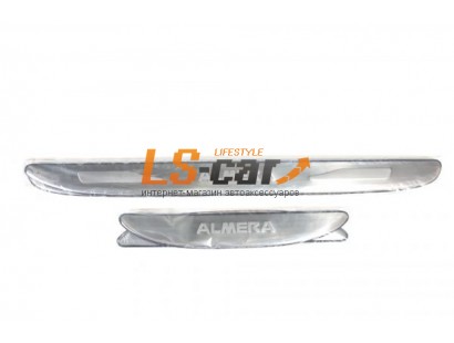 Накладки на пороги Nissan Almera G15 2013 – 2015 