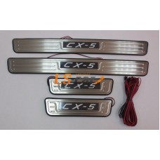 Накладки на пороги светящиеся Mazda CX-5 2011-2017