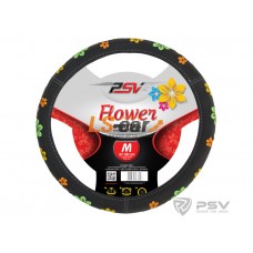 Оплетка на рулевое колесо PSV Flower (Серый) М/