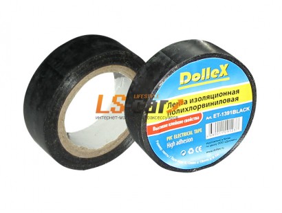 Лента изоляционная Dollex ПВХ (PVC) черная 19 мм х 9,10 м/ET-1391BLACK