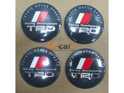 Наклейка  OR-5 "TRD" на автомоб, колпаки, диски (диаметр 60мм.) пластик/ комп. 4шт.