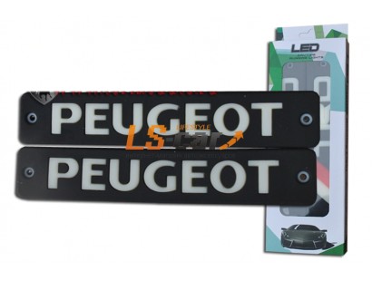 Дневные ходовые огни COB NTS-L /Peugeot/12V ГИБКИЕ (на самоклейке) 185мм*34мм