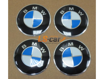 Наклейка  OR-5 "BMW" на автомоб, колпаки, диски (диаметр 60мм.) пластик/ комп. 4шт.