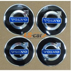 Наклейка  OR-6 "VOLVO" на автомоб, колпаки, диски (диаметр 65мм.) пластик/ комп. 4шт.