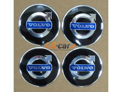 Наклейка  OR-4 "VOLVO" (диаметр 55мм.) на автомоб, колпаки, диски, пластик/ комп. 4шт.