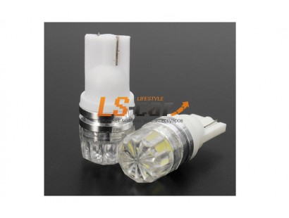 Светодиодная лампа для а/м T10-HP-1.5W  Floral LENS  (белый) 12V