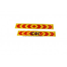 Светоотражающая лента rpt-arrow-RY для контурной маркировки (самоклеющаяся) СТРЕЛКИ красный-желтый  10х60 см (комплект 2 шт)