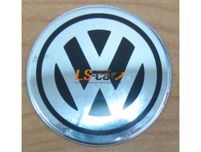 Наклейка "Volkswagen" (диаметр 55мм.) на автомобильные колпаки, диски компл. 4шт.