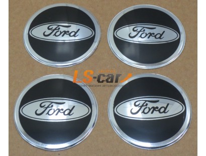 Наклейка "Ford" (диаметр 90мм.) на автомобильные колпаки, диски, компл. 4шт.