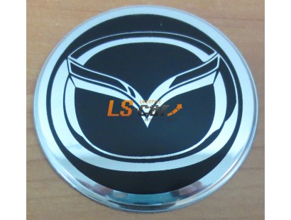 Наклейка "Mazda" (диаметр 80мм.) на автомобильные колпаки, диски, компл. 4шт.