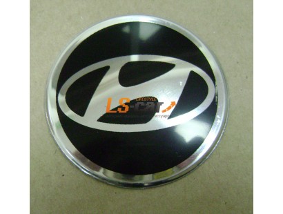 Наклейка "Hyundai" (диаметр 55мм.) на автомобильные колпаки, диски, компл. 4шт.