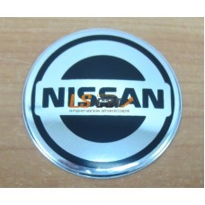 Наклейка "Nissan" (диаметр 70мм.) на автомобильные колпаки, диски, компл. 4шт.