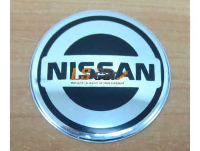 Наклейка "Nissan" (диаметр 55мм.) на автомобильные колпаки, диски, компл. 4шт.