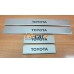 Накладки на пороги Toyota Corolla из нержавеющей стали (комп 4шт.)