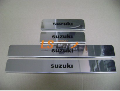 Накладки на пороги Suzuki Swift, Kizashi из нержавеющей стали (комп 4шт.)