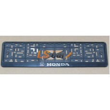 Рамка для номерного знака пластик рельеф (стандарт) "Honda" (112/1-STD-HD), 1шт