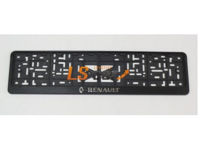 Рамка для номерного знака пластик рельеф (стандарт) "Renault" (112/1-STD-RE)