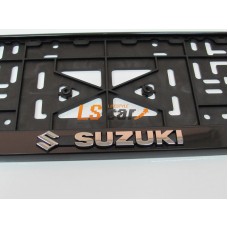 Рамка для номерного знака пластик рельеф (стандарт) "Suzuki" (112/1-STD-SZ)