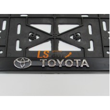 Рамка для номерного знака пластик рельеф (стандарт) "Toyota" (112/1-STD-TO)