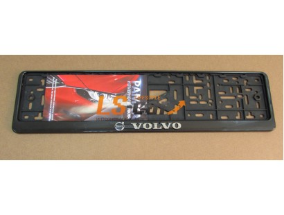 Рамка для номерного знака пластик рельеф (стандарт) "Volvo" (112/1-STD-VO)