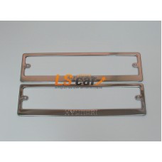 Рамки для номерного знака, хром нержавеющая сталь (ком-т 2 шт) Hyundai штампованная надпись