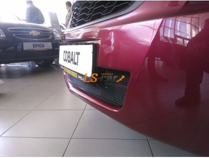 Защита радиатора Chevrolet Cobalt 2013- black низ