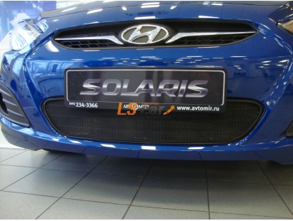 Защита радиатора  Hyundai Solaris 2011-2013 black
