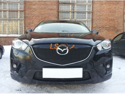 Защита радиатора Mazda CX5 2012- black низ