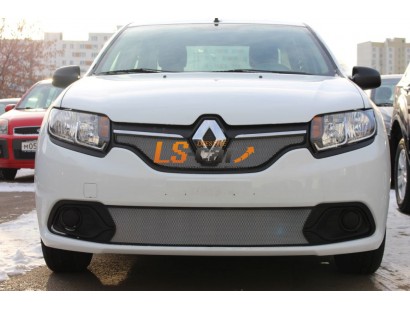 Защита радиатора  Renault Logan 2014- верх chrome