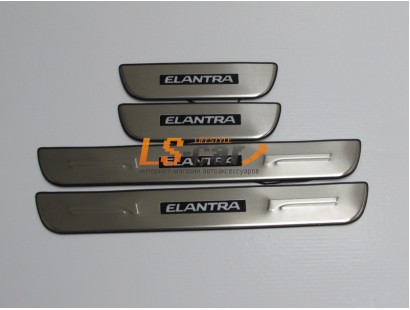 Накладки на пороги светящиеся Hyundai Elantra 5 2011-2016