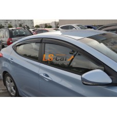 Дефлекторы боковых окон Hyundai Elantra седан, 2011 - н.в.