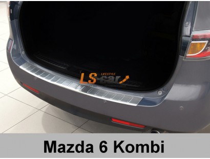 Накладка на бампер Mazda 6 универсал 2008- "AVISA"