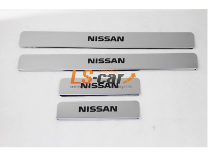 Накладки на пороги Nissan Almera до 2012 из нержавеющей стали (комп 4шт.)